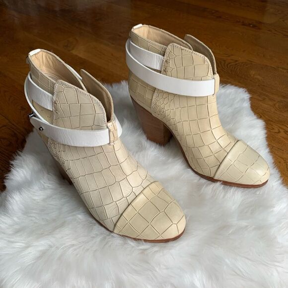 Rag & Bone Harrow Beige Leather Boots - Picture 3 of 12